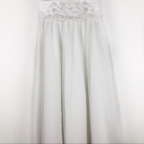 Alfred Angelo Beaded With Train Flower Girl Dress - Picture 5 of 15